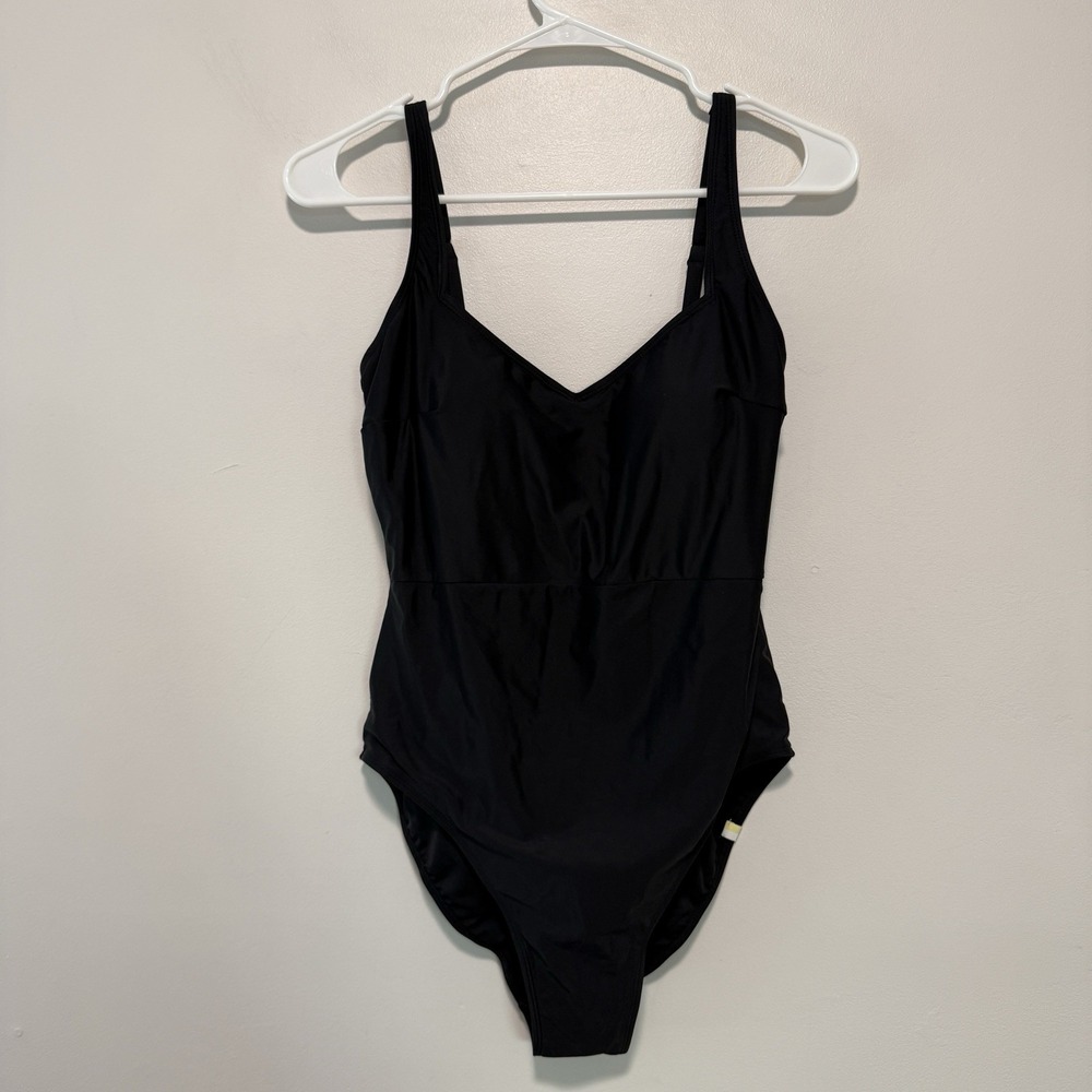 Summersalt Black The Seascape Sweetheart One Piece Bathing Suit Size 8 - Picture 3 of 8